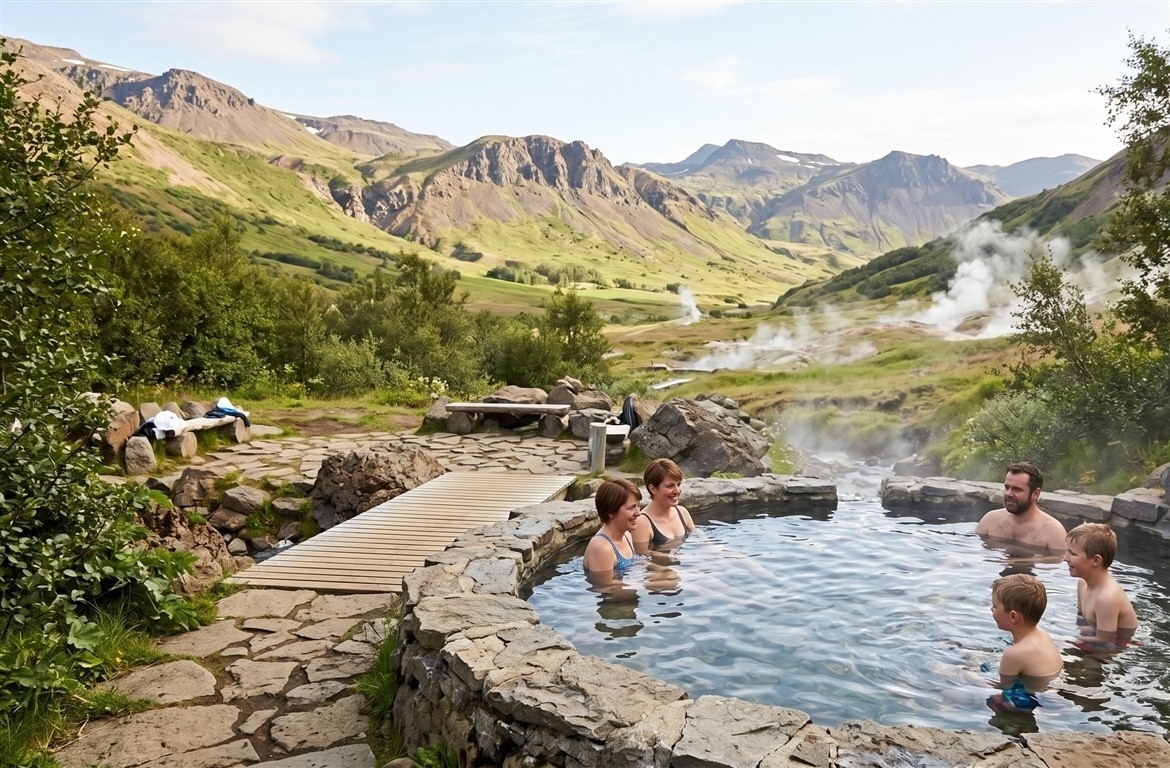 Are natural hot springs safe to swim in?