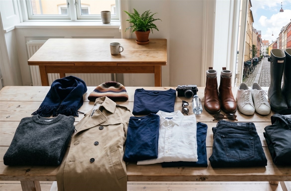 Copenhagen Weather and Packing Table