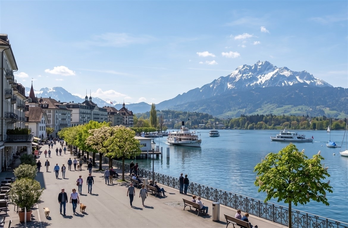 Late Morning: Walk Along Lake Lucerne