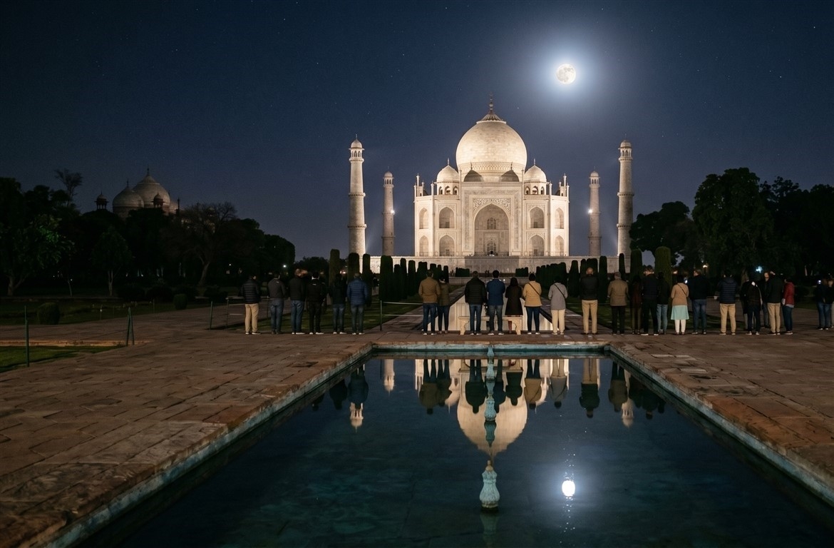 Night Viewing at the Taj Mahal