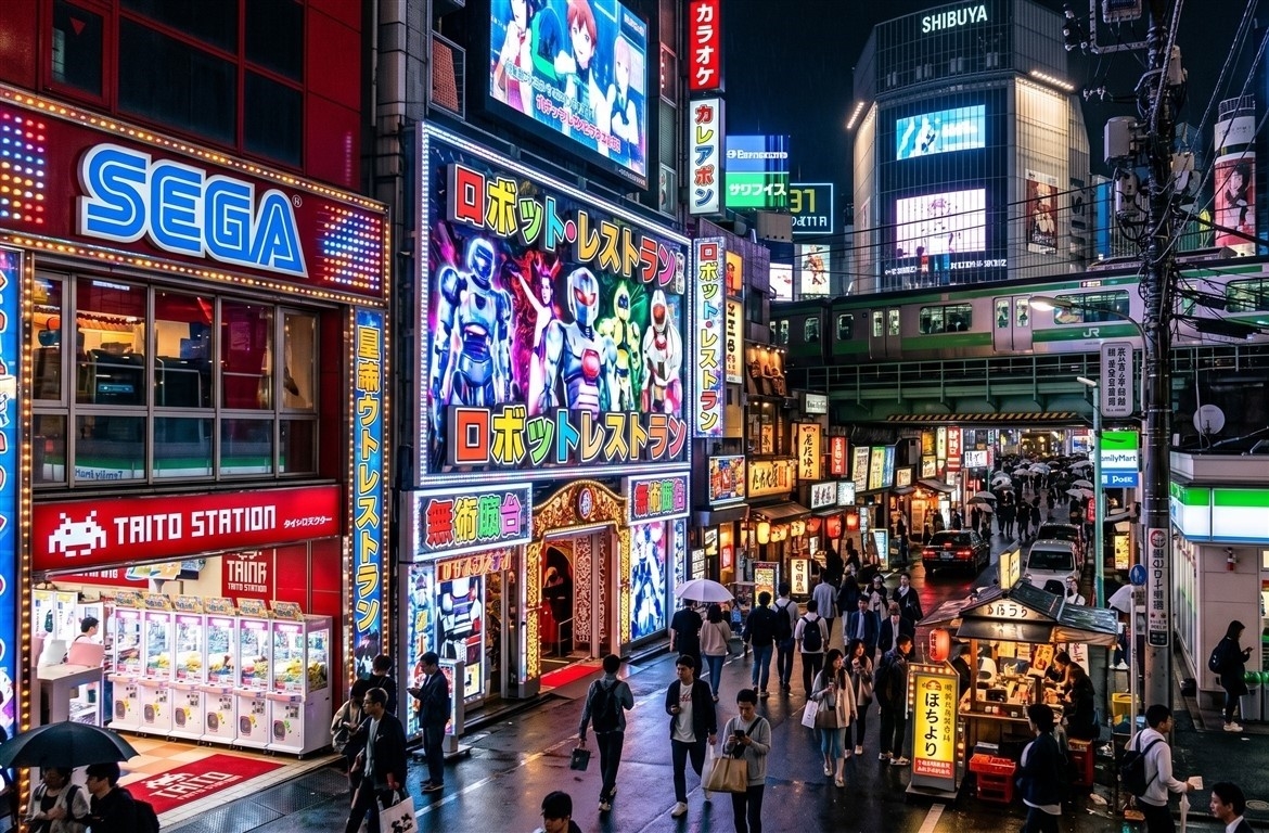 Technology, neon and entertainment