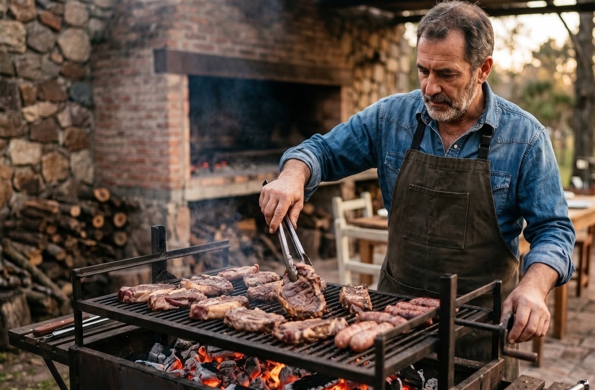The Parrillero Behind the Fire