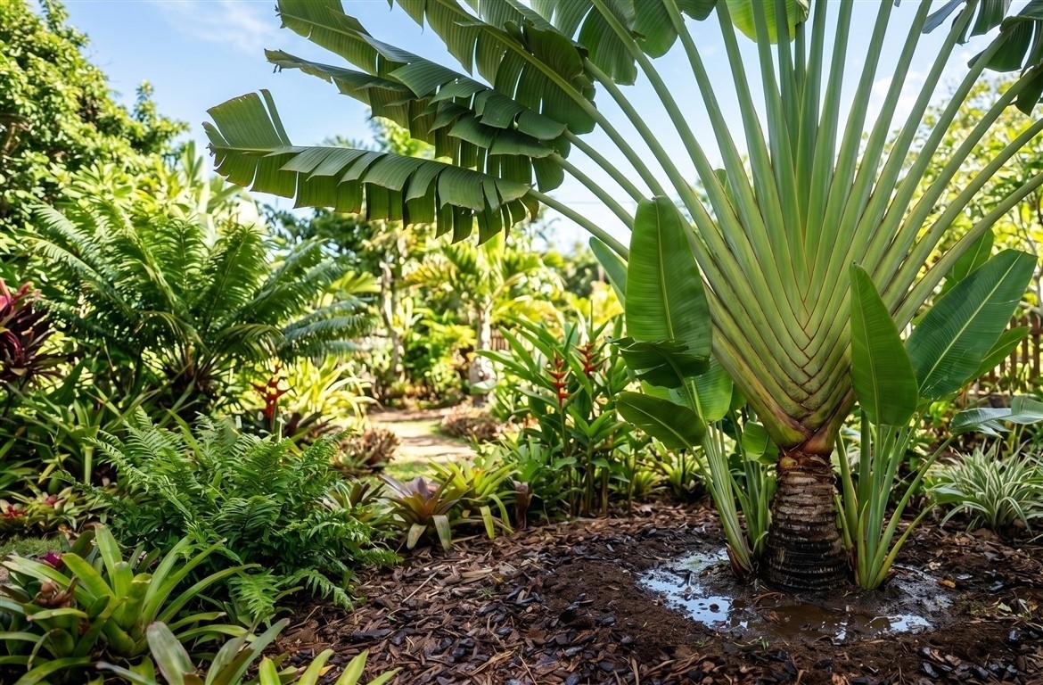 How often should travelers palm be watered?