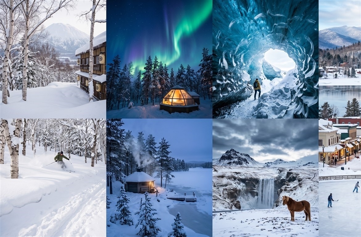 Where can I see snow in February?